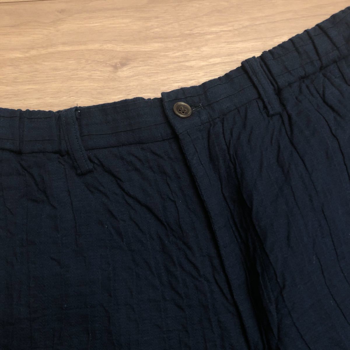 ISSEY MIYAKE 総柄 シワ加工 ストレッチパンツ 黒グレー 限定セット