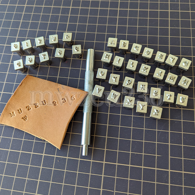 刻印 スタンプ 36個 セット 革用 英字 4mm アルファベット レザー