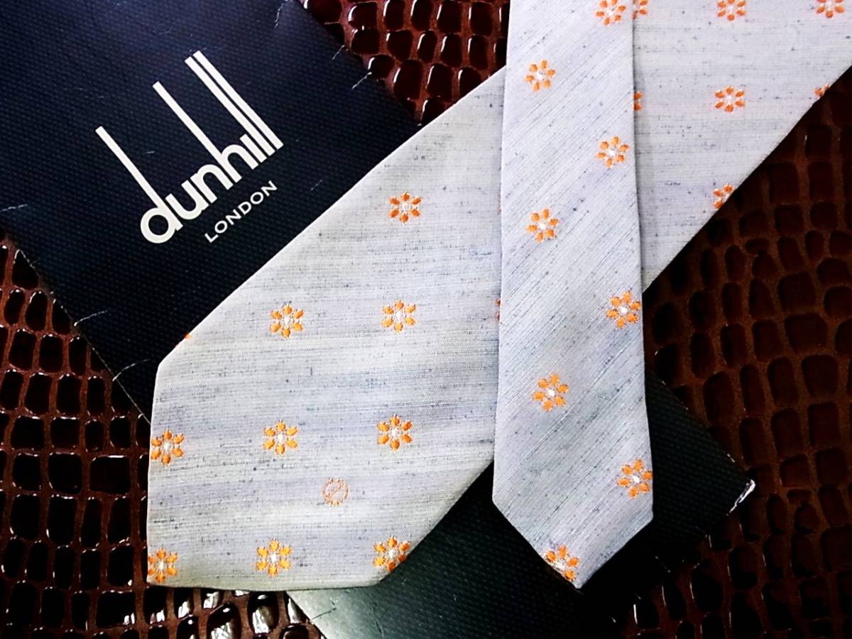 ◇E1742Ｒ◇在庫処分SALE●【花】【ｄunhill】ダンヒルのネクタイ_画像1