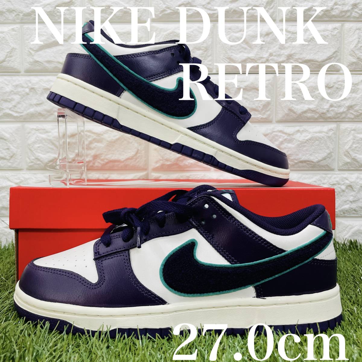 NIKE◆DUNK LOW_ダンク ロー/27cm/NVY NIKE◆DUNK LOW_ダンク ロー/27cm/NVY