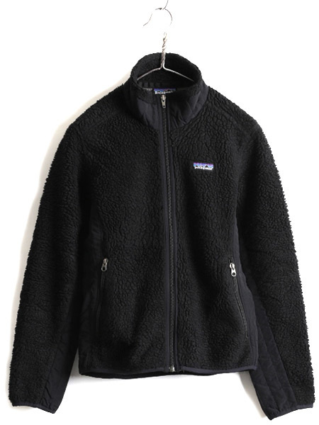 希少サイズ S 人気 黒 ■ 11年製 パタゴニア レトロX シンチラ フリース ジャケット レディース / 古着 Patagonia ジャンパー パイル ボア_画像1