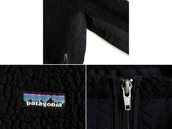 希少サイズ S 人気 黒 ■ 11年製 パタゴニア レトロX シンチラ フリース ジャケット レディース / 古着 Patagonia ジャンパー パイル ボア_画像4