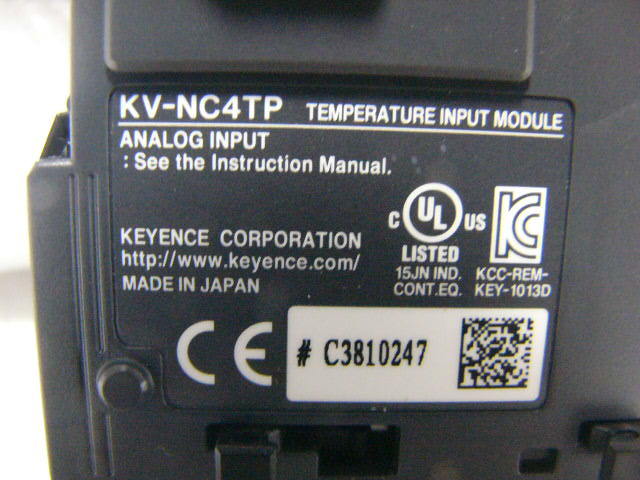 ☆動作保証美品☆ KEYENCE PLC KV-NC4TP KV-Nano 白金測温抵抗体温度