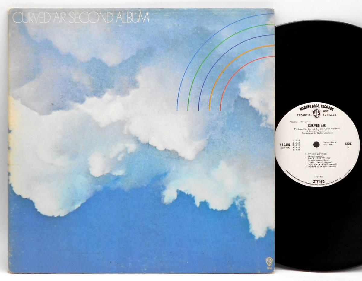 ★美盤 US ORIG 白プロモ LP★CURVED AIR/Second Album 1971年 英国プログレ名作 SONJA KRISTINA, DARRYL WAY在籍 最初期 高音質 PROMO WLPの画像1
