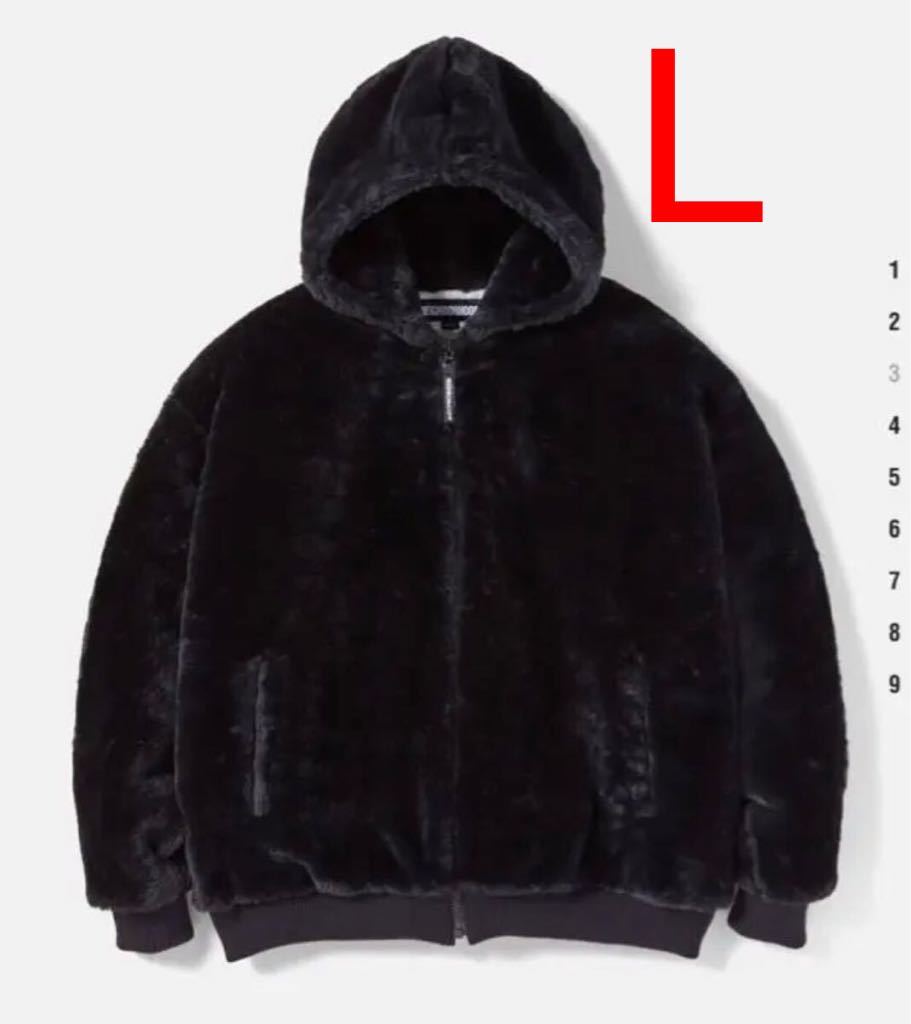 Lサイズ NEIGHBORHOOD FUR HOODED JK AC BLACK 22aw ネイバーフッド