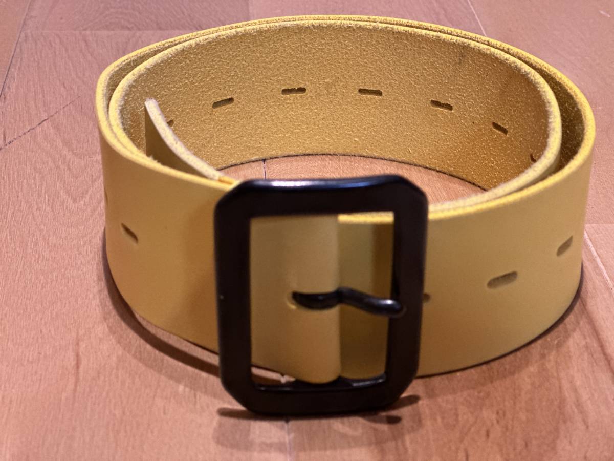 新作商品 YOHJI 無地 イエロー レザーベルト ヨウジヤマモト YAMAMOTO