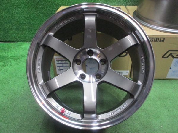 在庫限り 限定商材 廃盤 超希少 2本 RAYS レイズ ボルクレーシング TE37SL PG 5H114.3 18X10.5+22 カスタム ドリケツ 鍛造 タイヤSET見積り_画像2