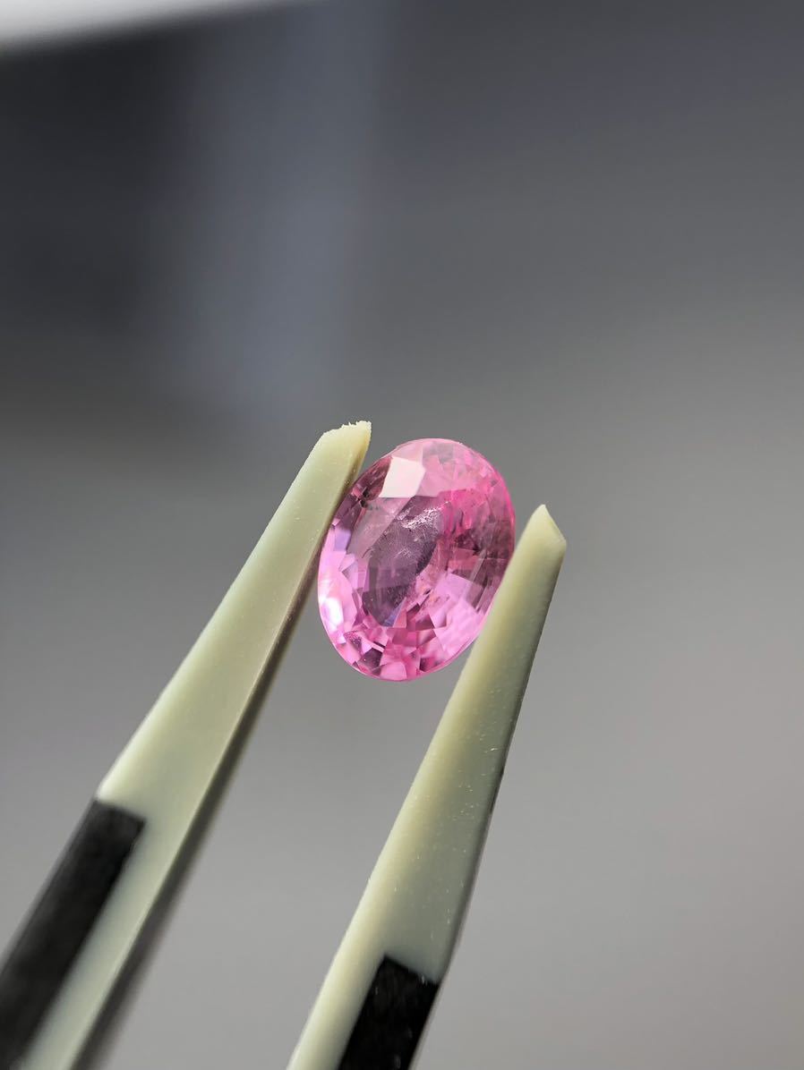 GIAソーティング付きVivid pink sapphire 1.03ct スリランカ非加熱ピンクサファイアラトゥナプラマイニング(パパラチア色にちかい)_画像4