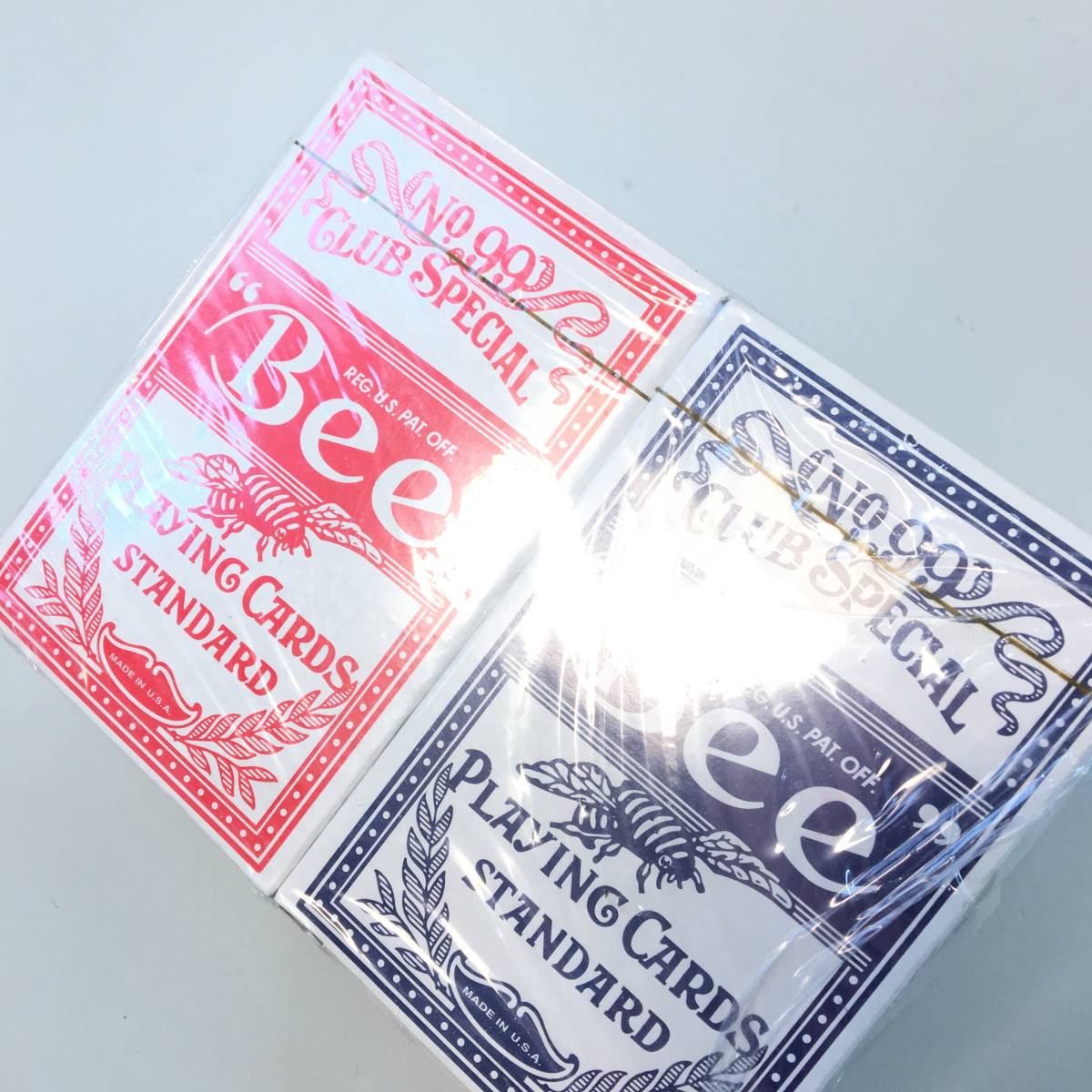 【未使用】 Bee No.99 CLUB SPECIAL 赤/青 計216個 大量おまとめ 216デッキ トランプ ポーカー カジノ 手品 PLAYIN CARDS STANDARD ①北E3.の画像3