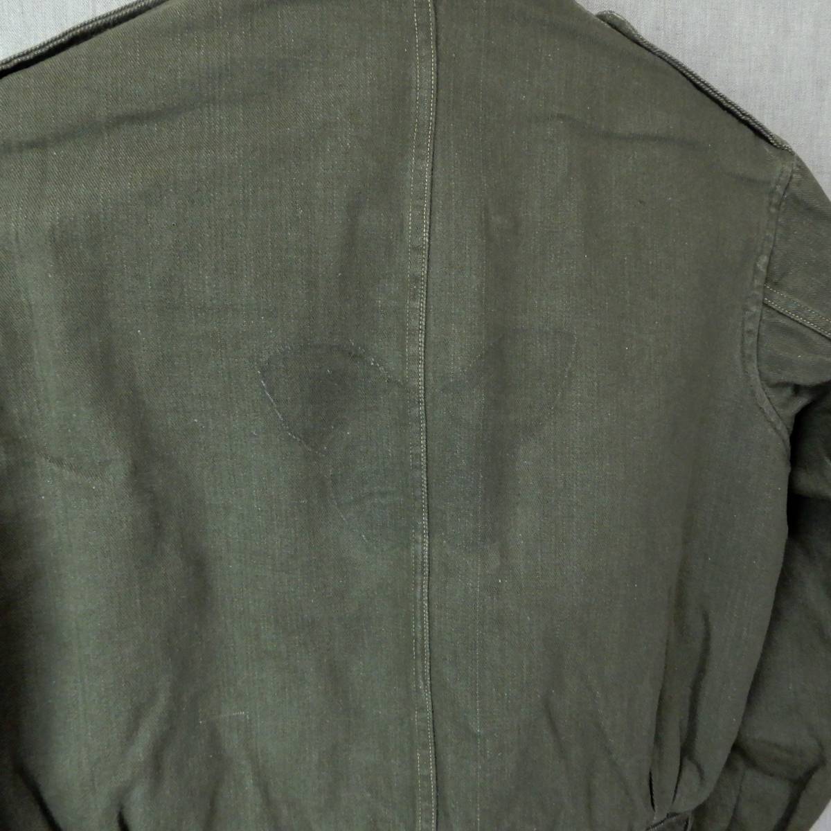 British Army Green Denim Blouse 1955s Size5 Vintage イギリス軍 グリーンデニム ジャケット 1955年製 ヴィンテージ