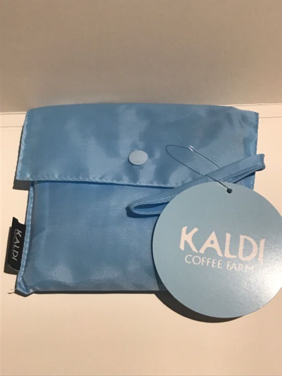 ★新品★カルディオリジナルエコバッグ カーキ＋ライトブルー 2個 KALDI