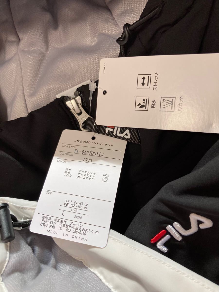 【新品未使用】フィラゴルフ◆中綿ナイロンジャケット◆ジャンパー◆白 ホワイト◆L FILA GOLF フィラゴルフ ゴルフウェア ブルゾン レディース