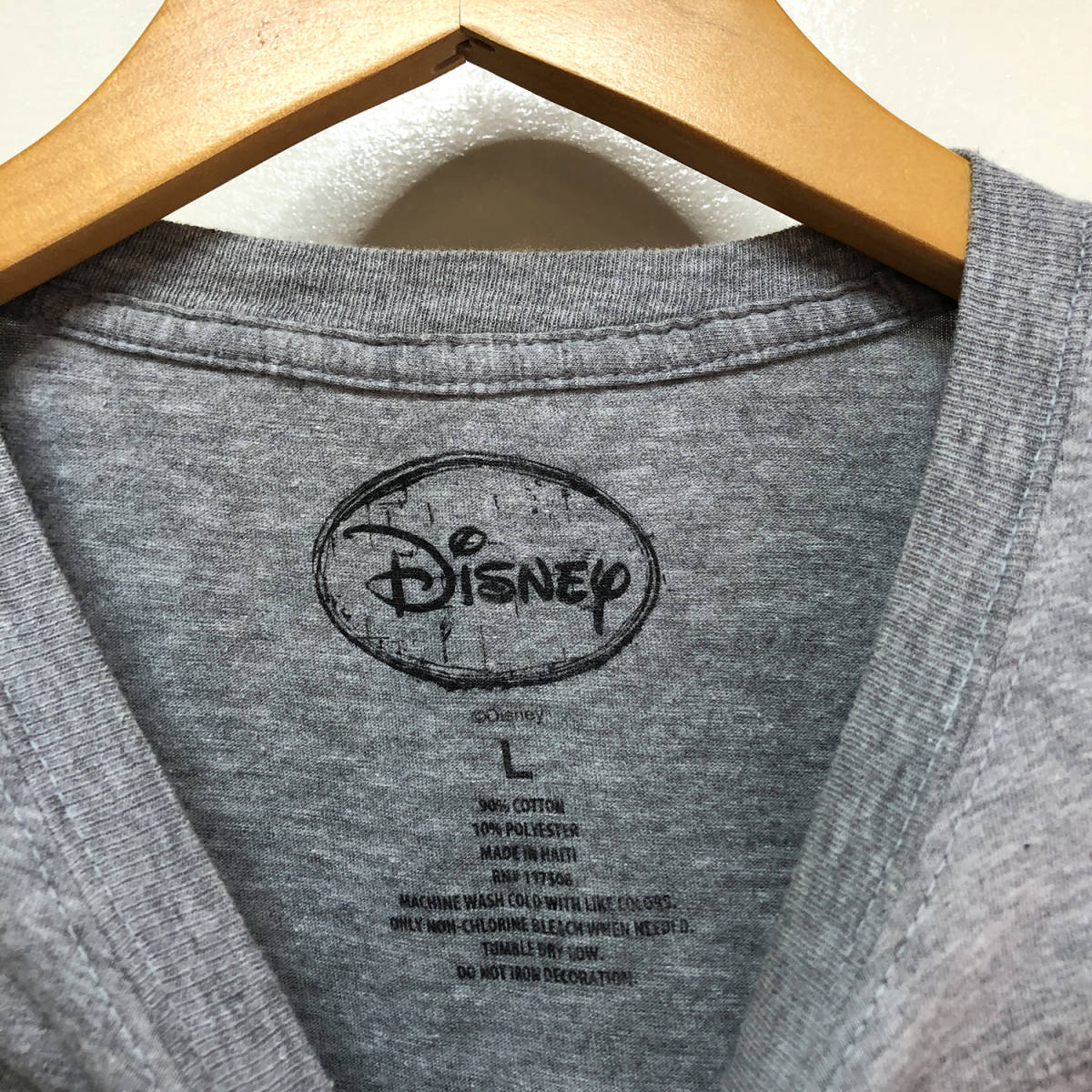 USA 古着 半袖 Tシャツ ディズニー Disney ミッキーマウス プリント グレー メンズL 古着卸 BA0426_画像5