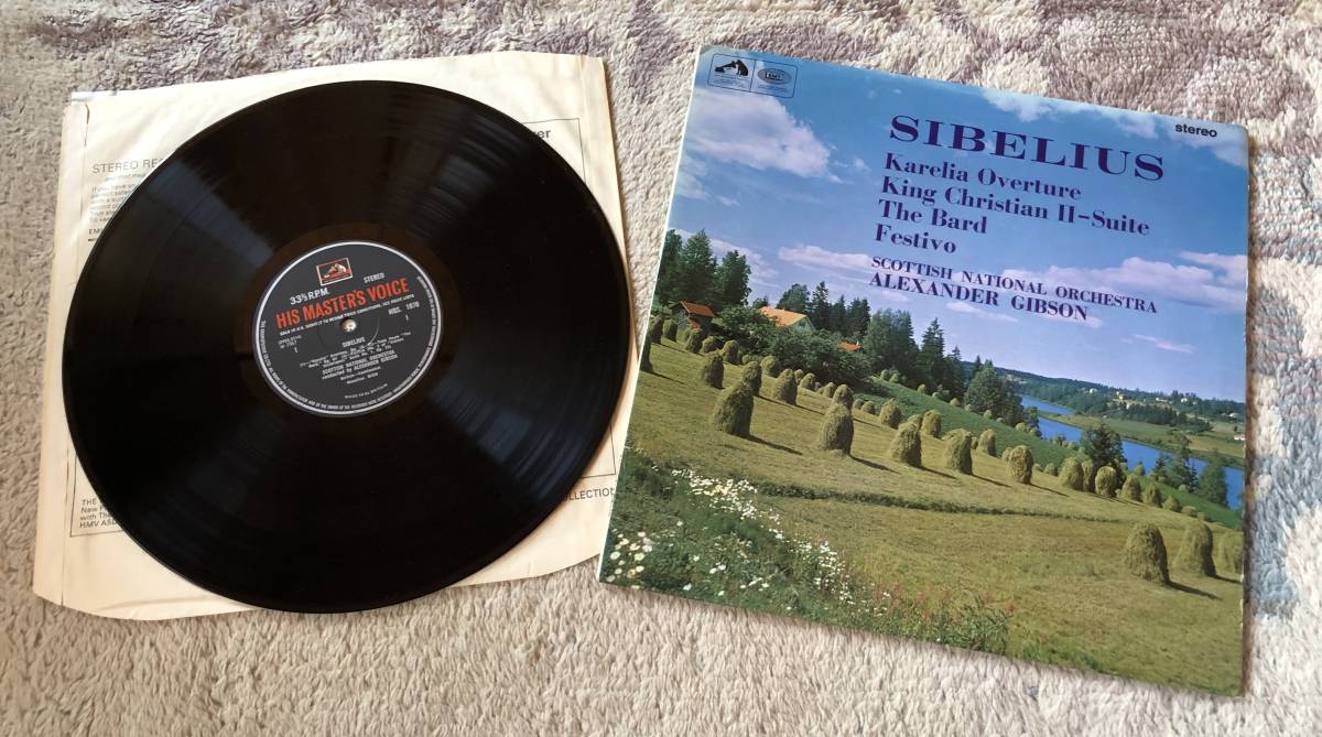 LP-Nov / 英 EMI_HMV / A.Gibson・Scottish National Orchestra / SIBELIUS_Karelia Overture, King Christian Ⅱ-Suite etc _画像3