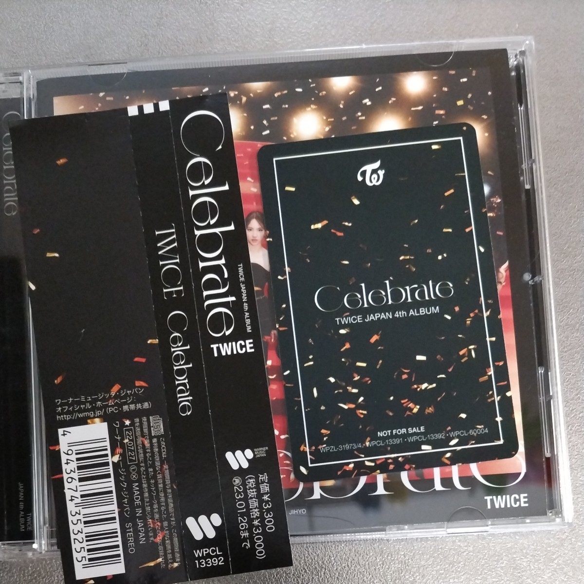 通常盤 （初回プレス/取） トレカ TWICE CD/Celebrate　JAPAN 4th ALBUM ディスク未再生