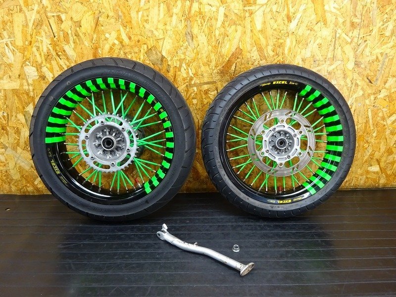 冬バーゲン☆】 KLX250 LX250E-024 ホイール前後セット フロント 17