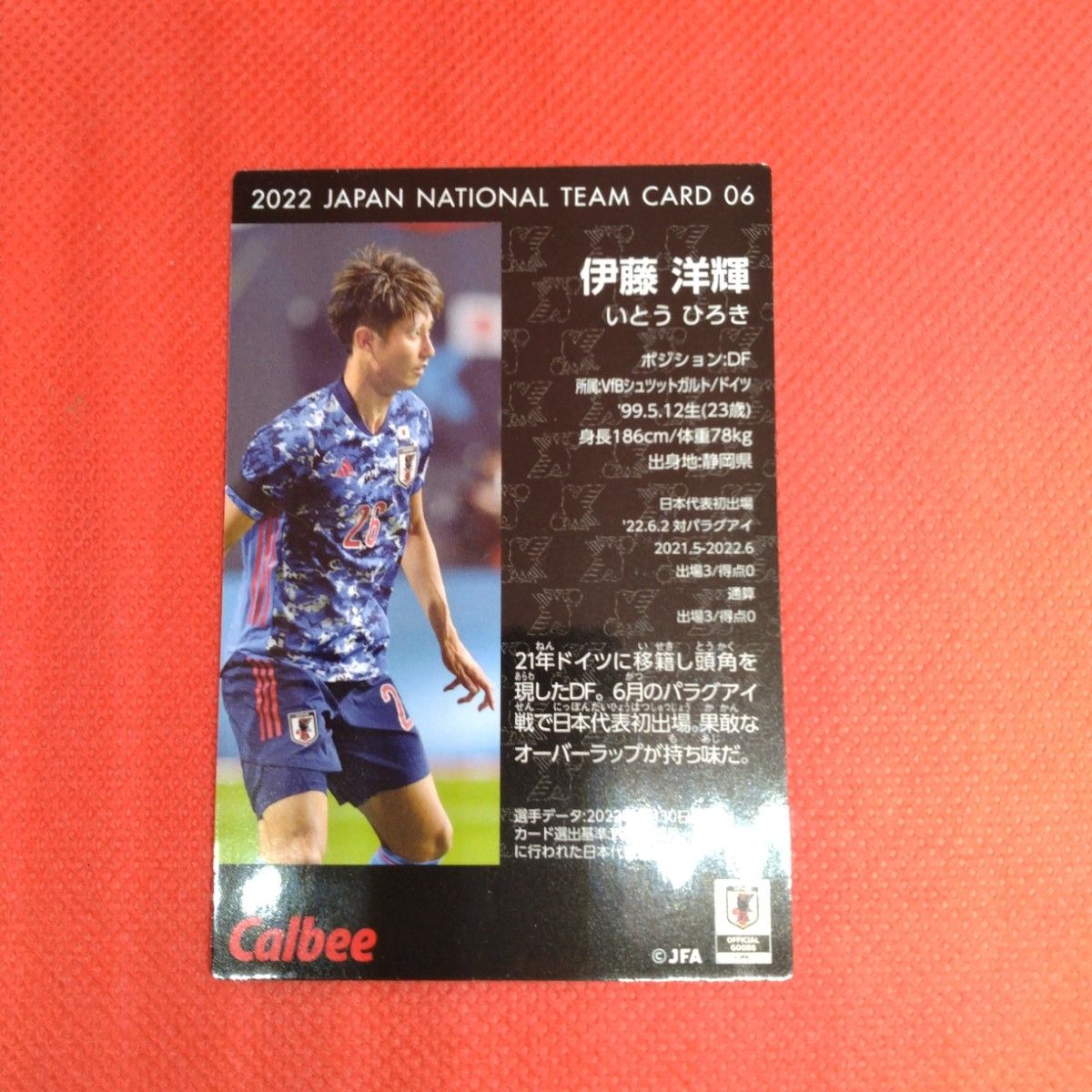 伊藤洋輝 JAPAN NATIONAL TEAM CARD2022
