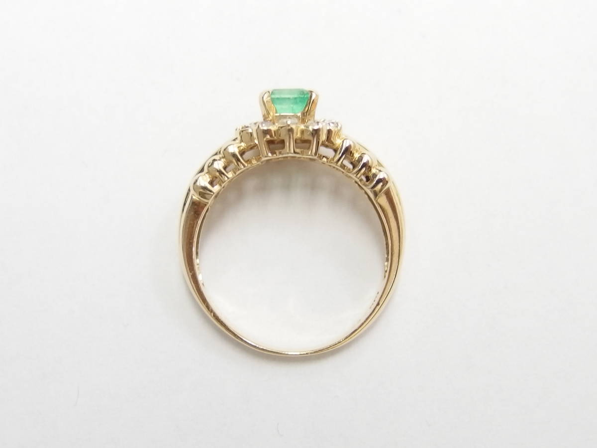 K18 emerald 0.50ct D0.15ct 11.5 number ring /R4039