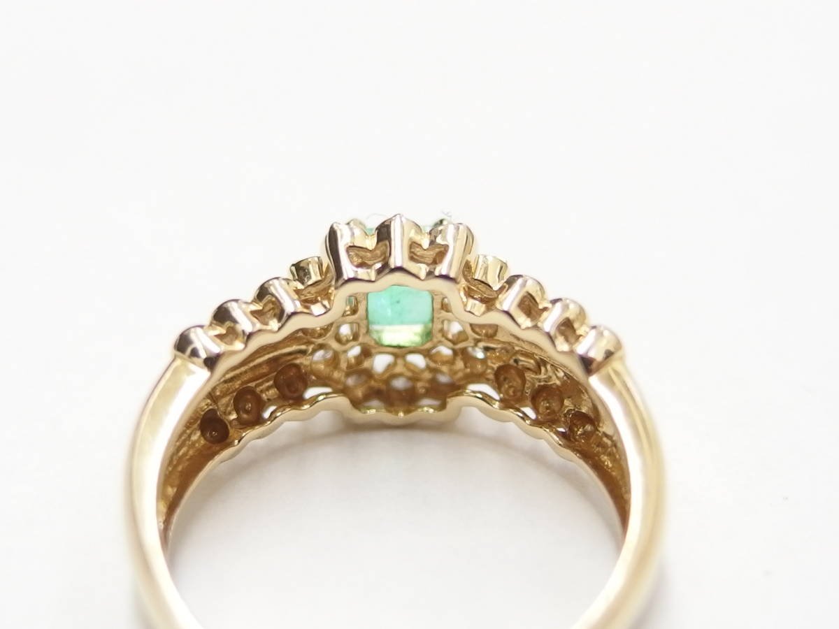 K18 emerald 0.50ct D0.15ct 11.5 number ring /R4039