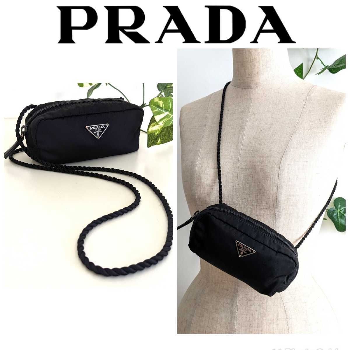 良品 PRADA サコッシュ ナイロン ショルダーポーチ ポシェット ミニ