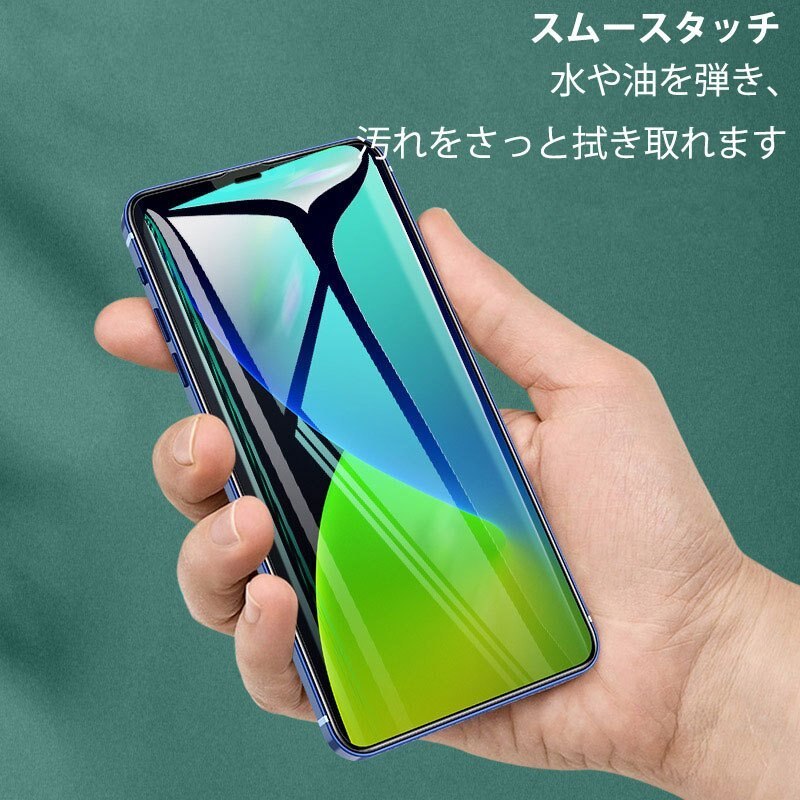 iPhone13 Pro Max グリーンガラス仕様フィルム アイフォン 保護フィルム付き 強化ガラス 硬度9H 飛散防止 指紋防止 気泡防止 液晶 Glass_画像8