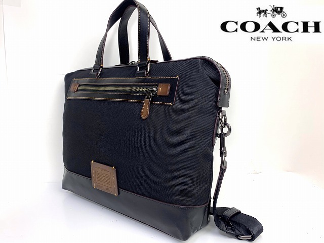 極美品★送料無料★ コーチ メンズ COACH アカデミー 2Way ビジネスバッグ ブリーフケース ビジネストート ショルダーの画像3