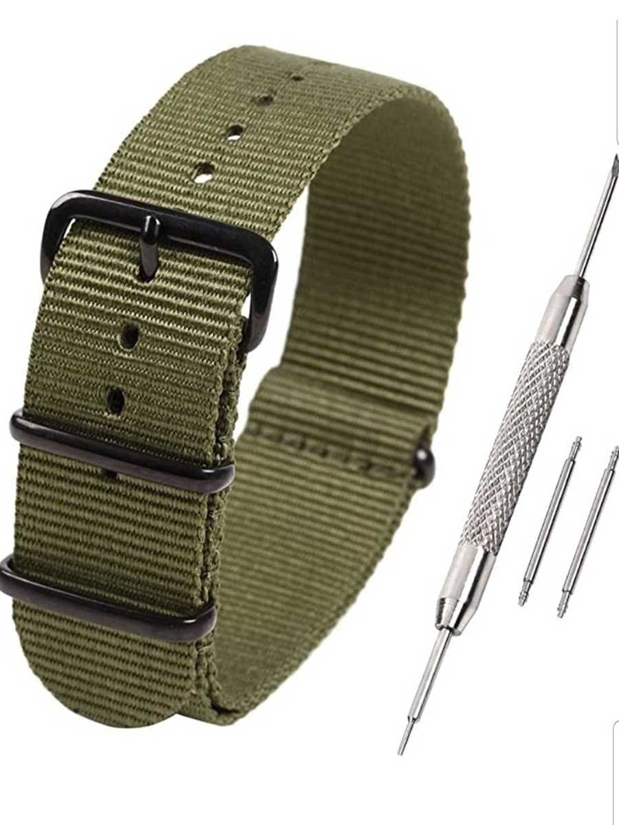 G-SHOCK DW-5600 DW-6900 and so on all-purpose nylon NATO belt military khaki clock band clock belt wristwatch belt fishing 