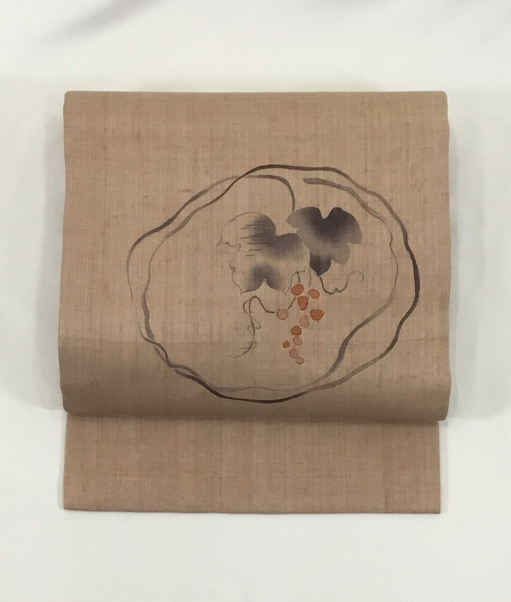 【GINGER掲載商品】 なごや帯/未使用品/紬/正絹/染帯/別腹/茶/美品/仕立上がり【ゆずりは】6396 仕立て上がり 【GINGER掲載商品】 なごや帯/未使用品/紬/正絹/染帯/別腹/茶/美品/仕立上がり【ゆずりは】6396 仕立て上がり