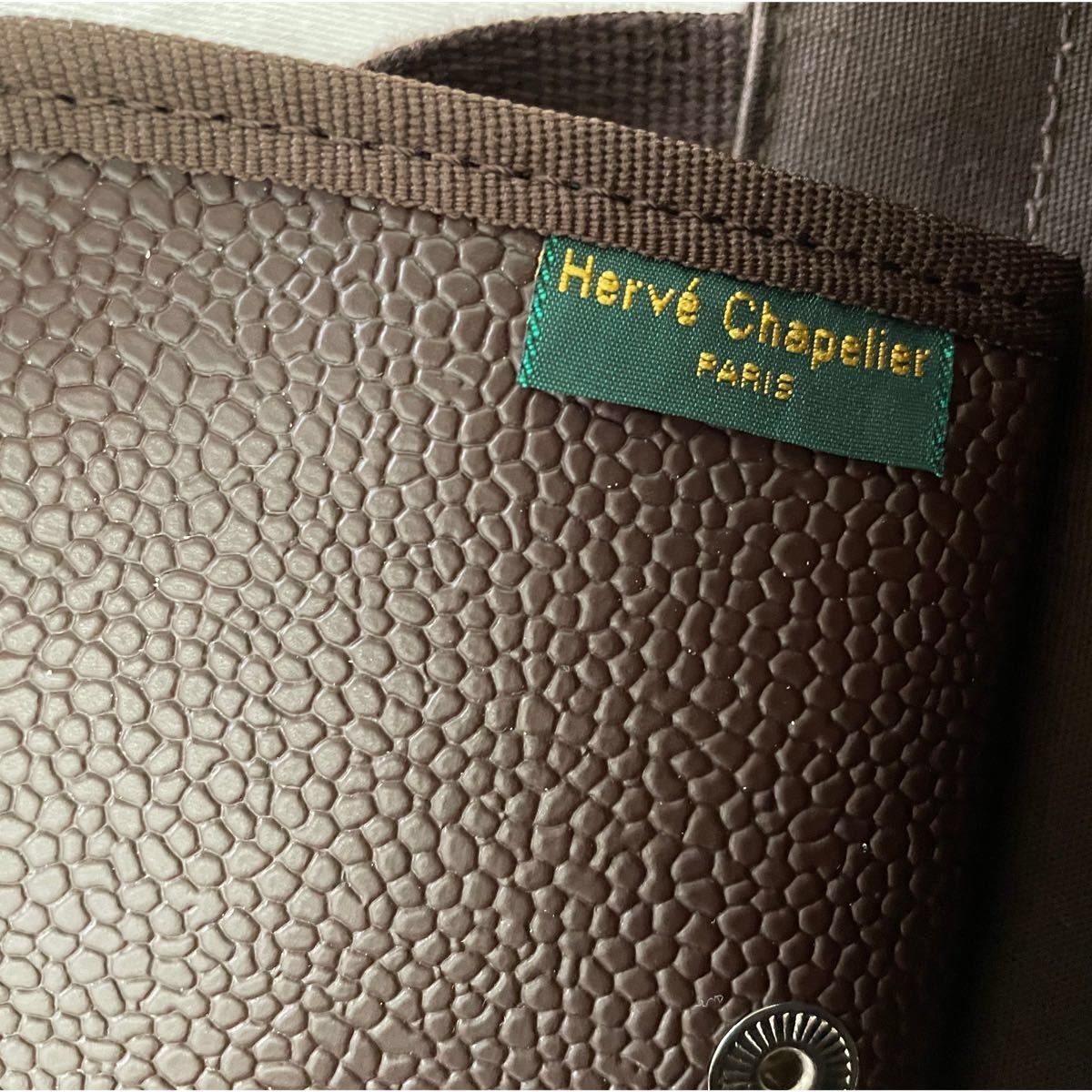 美品エルベシャプリエ Herve Chapelier 701gp モカ×モカ　ダブルハンドル　 トートバッグ ブラウン