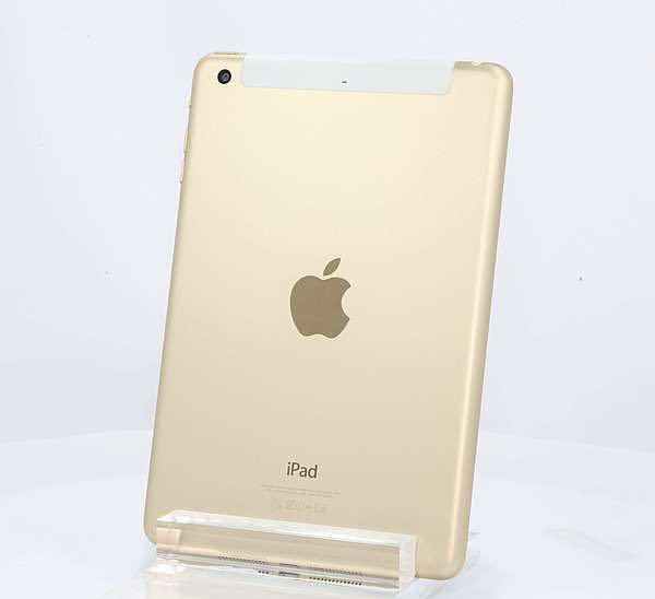 新品 純正ケーブル付 Apple iPad mini 4 第4世代 A1550 128GB 7.9 インチ タブレット ゴールド iOS 15.7.1 セルラー モデル 本体 docomo