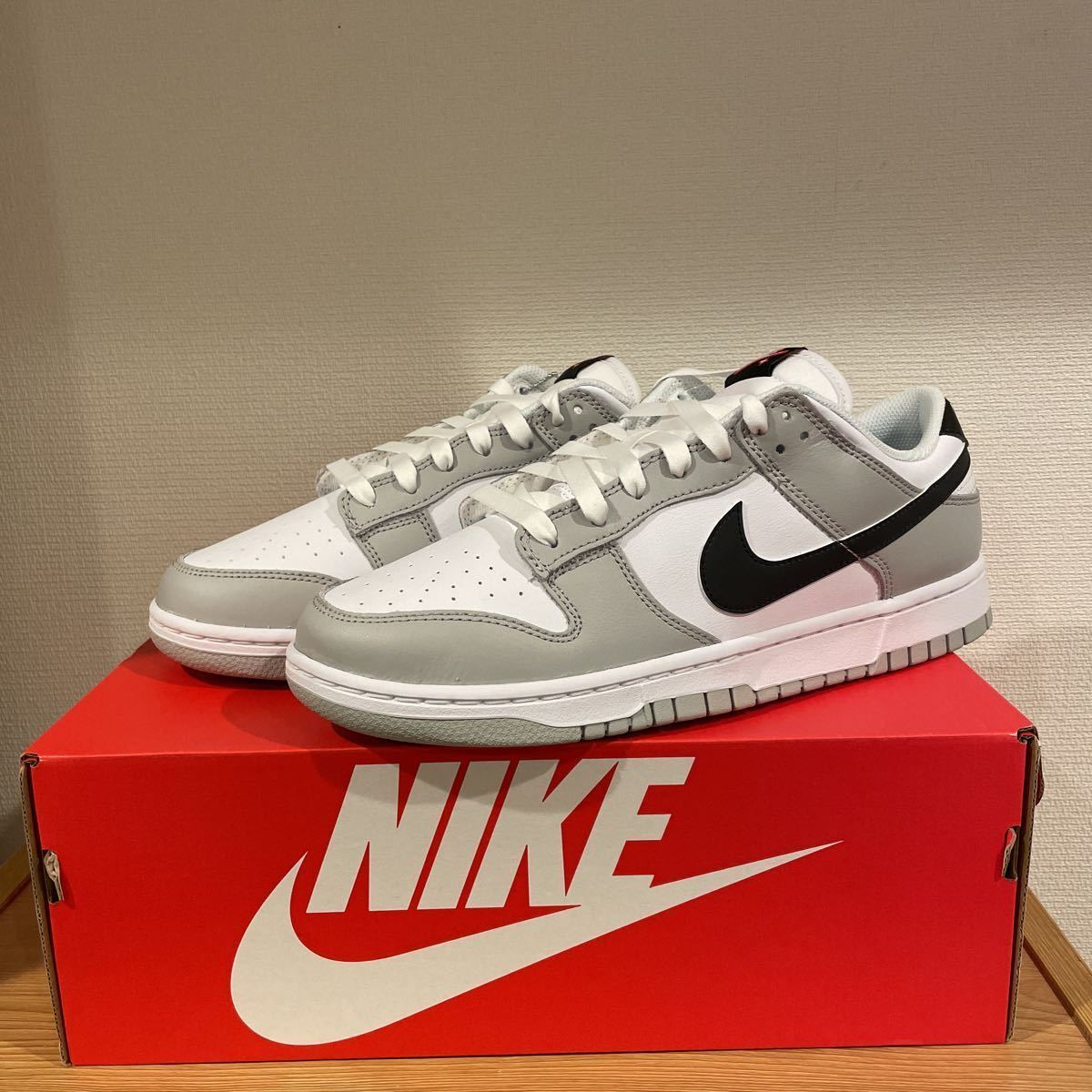 新品未使用28 0cm Nike Dunk Low SE Lottery Grey Fog / Light Crimson