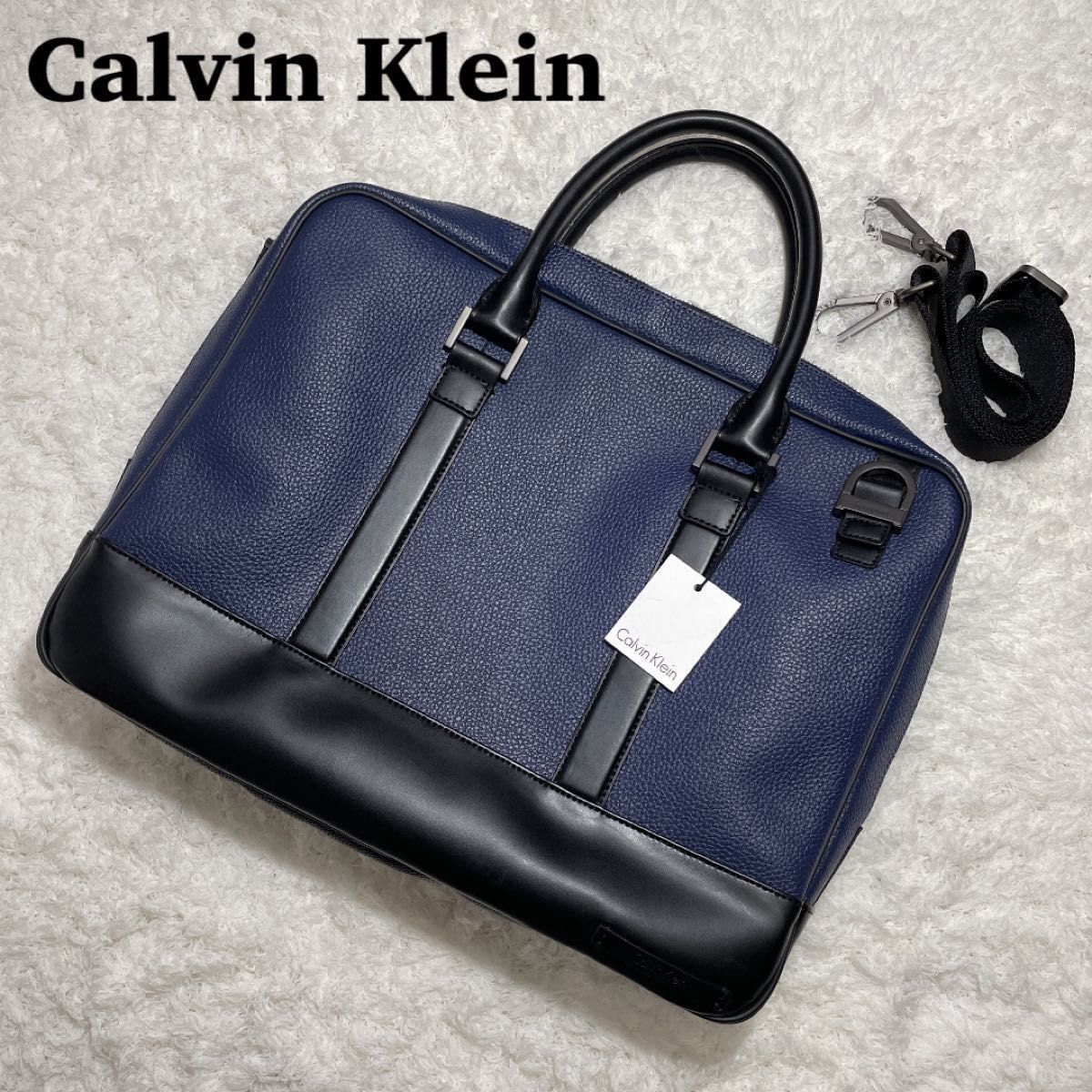 新品】Calvin Klein カルバンクライン ビジネスバッグ 2way レザー 高