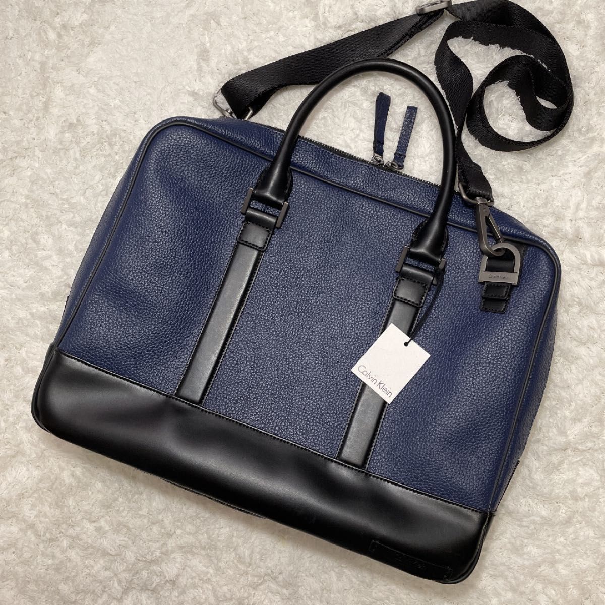 新品】Calvin Klein カルバンクライン ビジネスバッグ 2way レザー 高