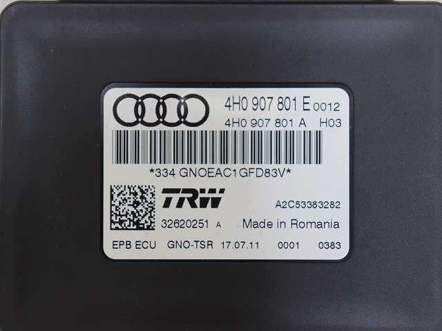 Audi A6 2.8FSI quattro C7/4G 2012 year 4GCHVS EPB ECU electric parking brake for control unit ( stock No:511931) (7160) #*