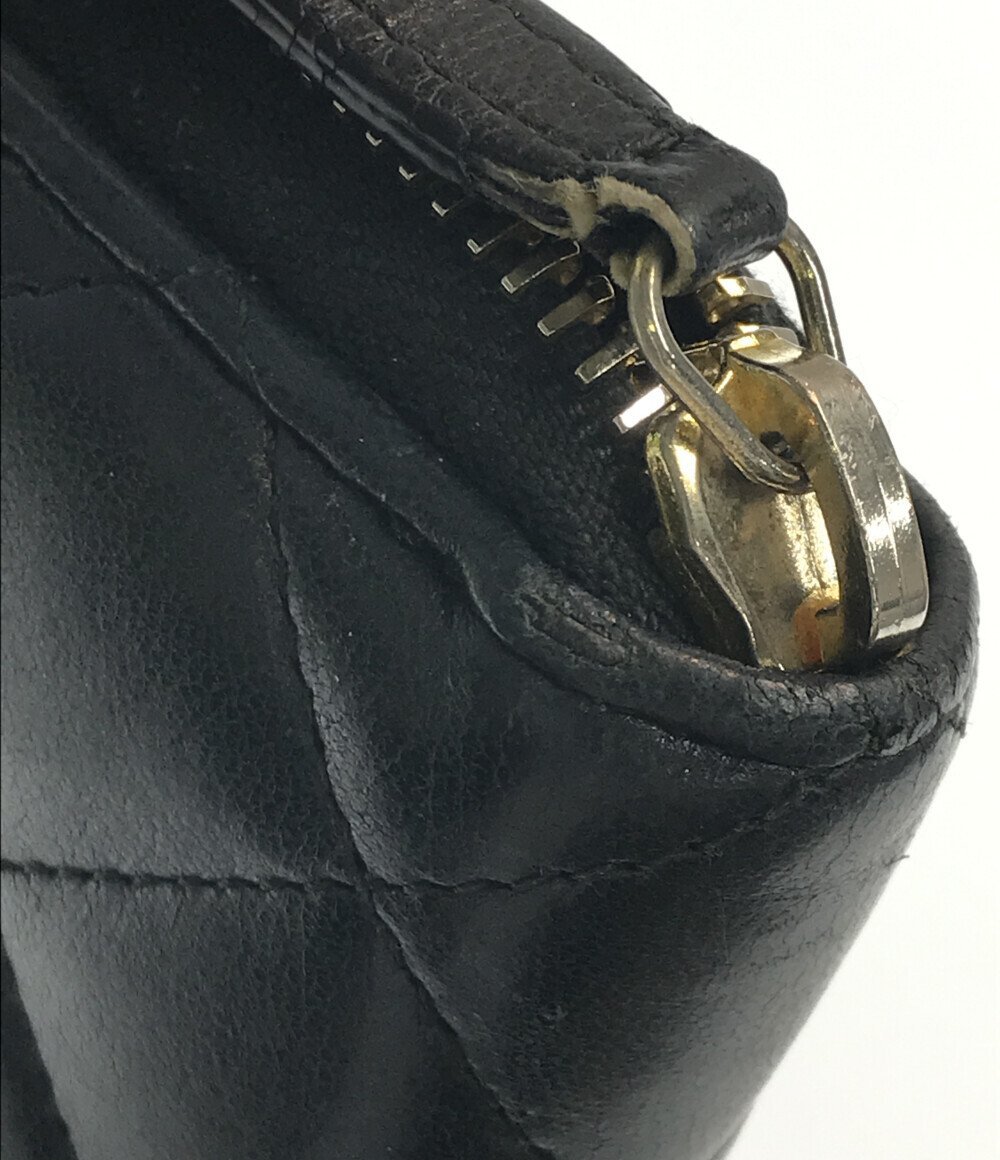 シャネル ラウンドファスナー長財布 マトラッセ レディース CHANEL