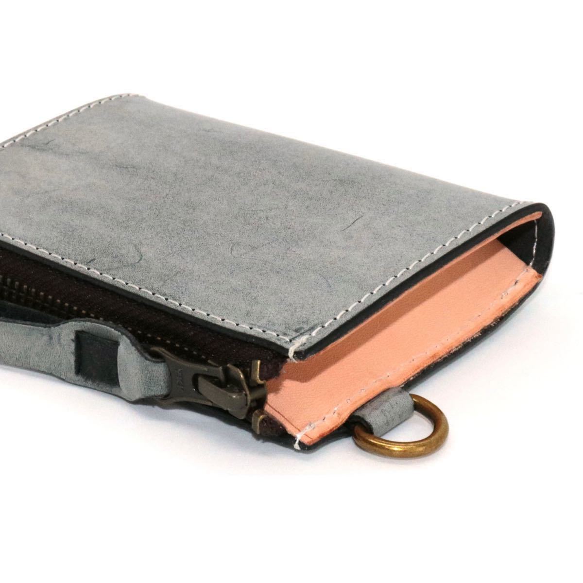 ブライドルレザー  L字YKKファスナー 薄型 小さい財布 財布 大容量