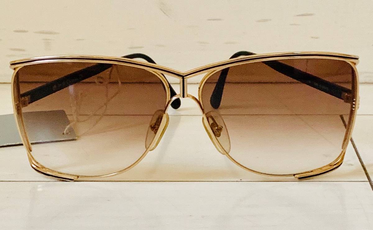 VINTAGE Christian Dior Christian Dior / солнцезащитные очки неиспользуемый товар Gold рама 