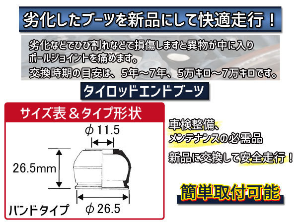 キザシ RE91S RF91S タイロッドエンドブーツ 2個セット 大野ゴム H21.10～H27.12 ネコポス 送料無料_画像2