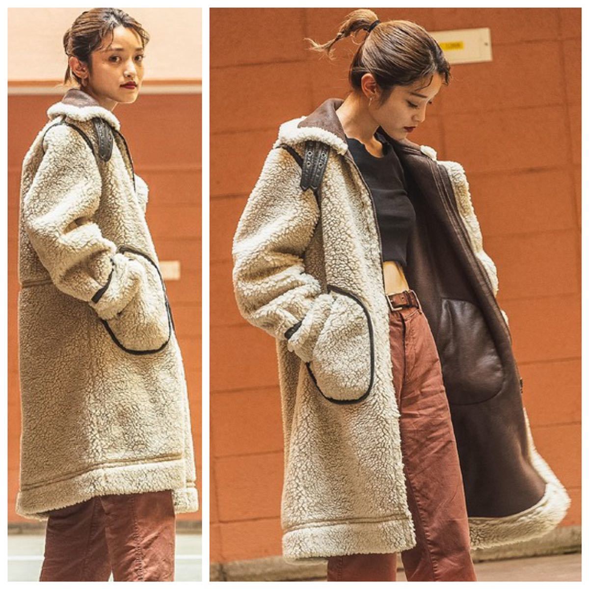 未使用 フリークスストア ALPHA Women's B-3ボア ロングコート 未使用 フリークスストア ALPHA Women's B-3ボア ロングコート