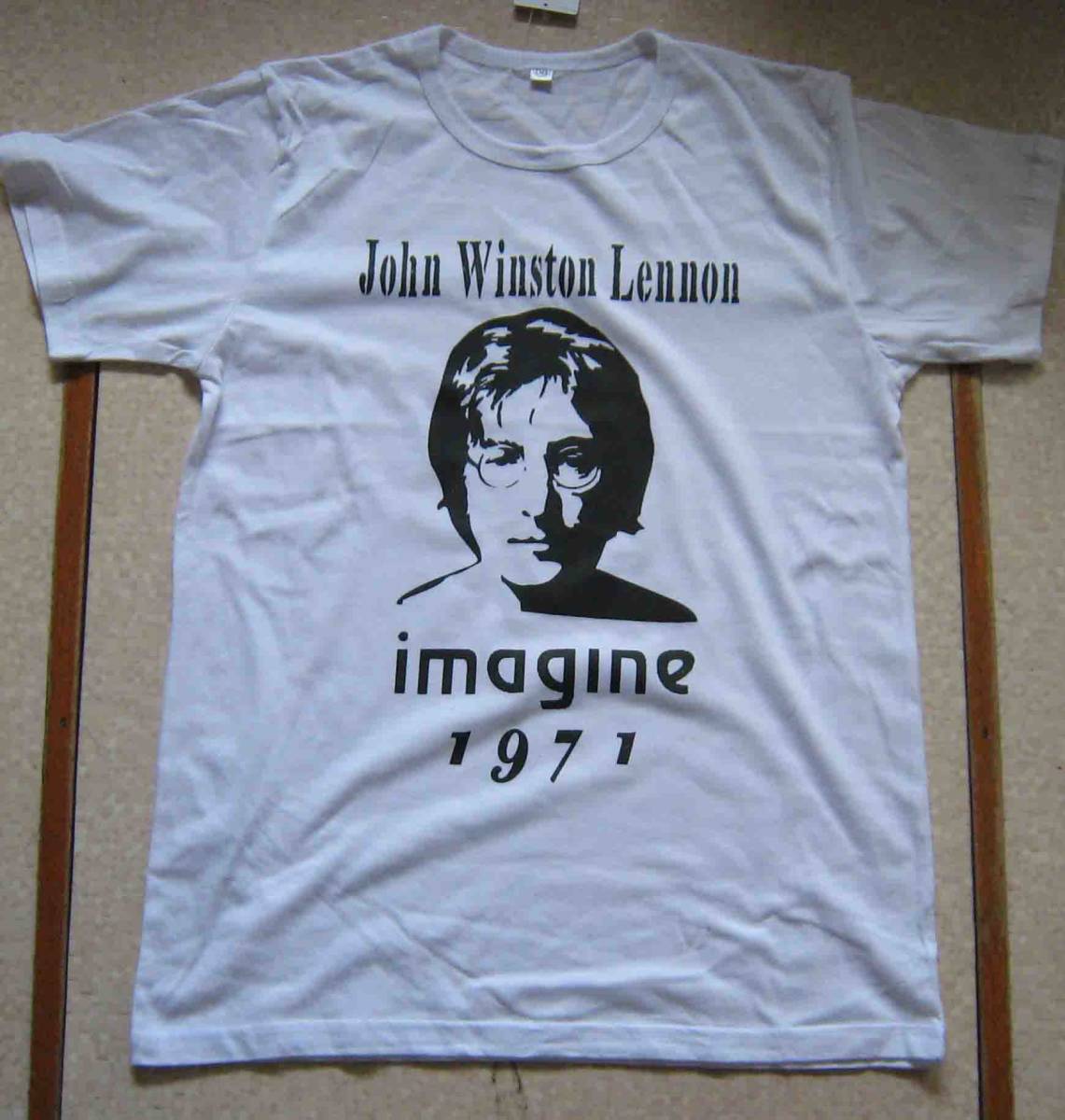 ジョン・レノン　John Lennon　イマジン　◆　Tシャツ　　白地に黒　M .L.2L.3L の4サイズから選べます_画像2