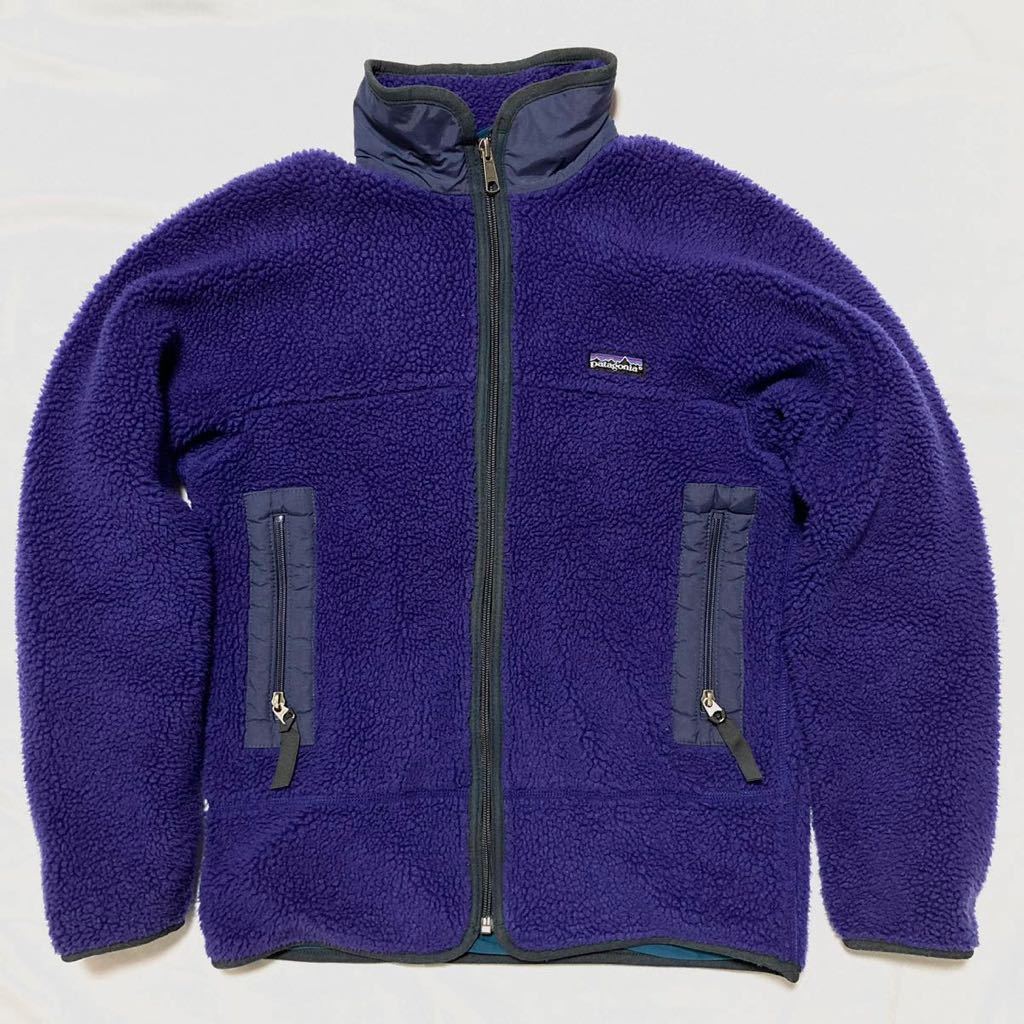 90s usa製 Patagonia Retro-X Jacket P.E.F 90年代 アメリカ製 パタゴニア レトロ X フリース ジャケット P.E.F レトロX初期 パープル XS_画像1