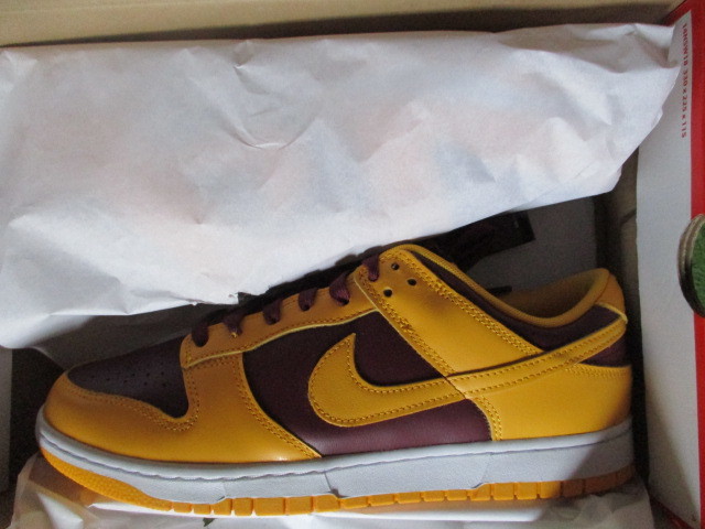 NIKE DUNK LOW RETRO Univesity Gold and Deep Maroon ナイキ ダンク ロー 29cm ユニバーシティーゴールド ディープマロン_画像4