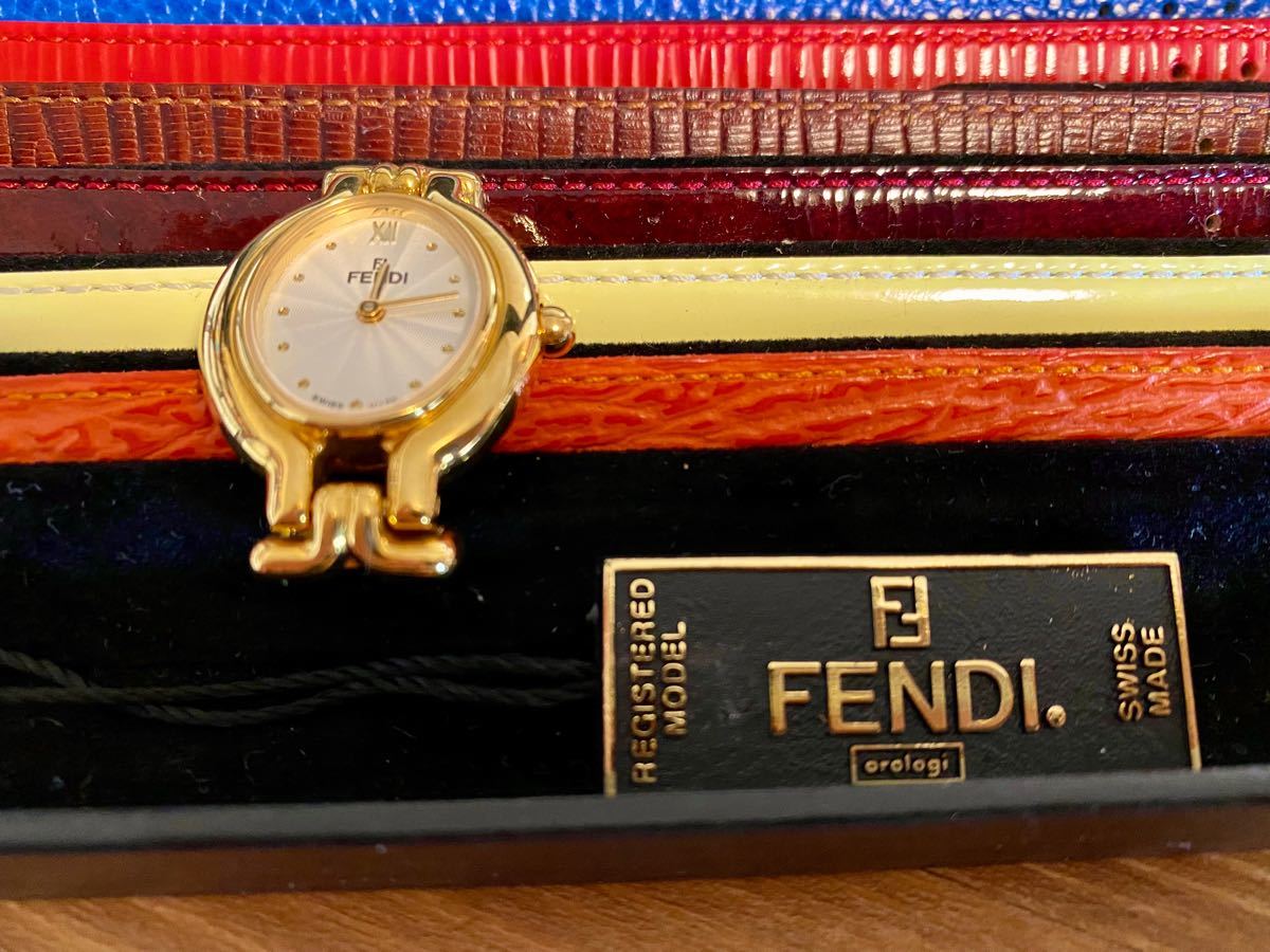 FENDI ヴィンテージ 腕時計 セット レザー ゴールド フェンディ