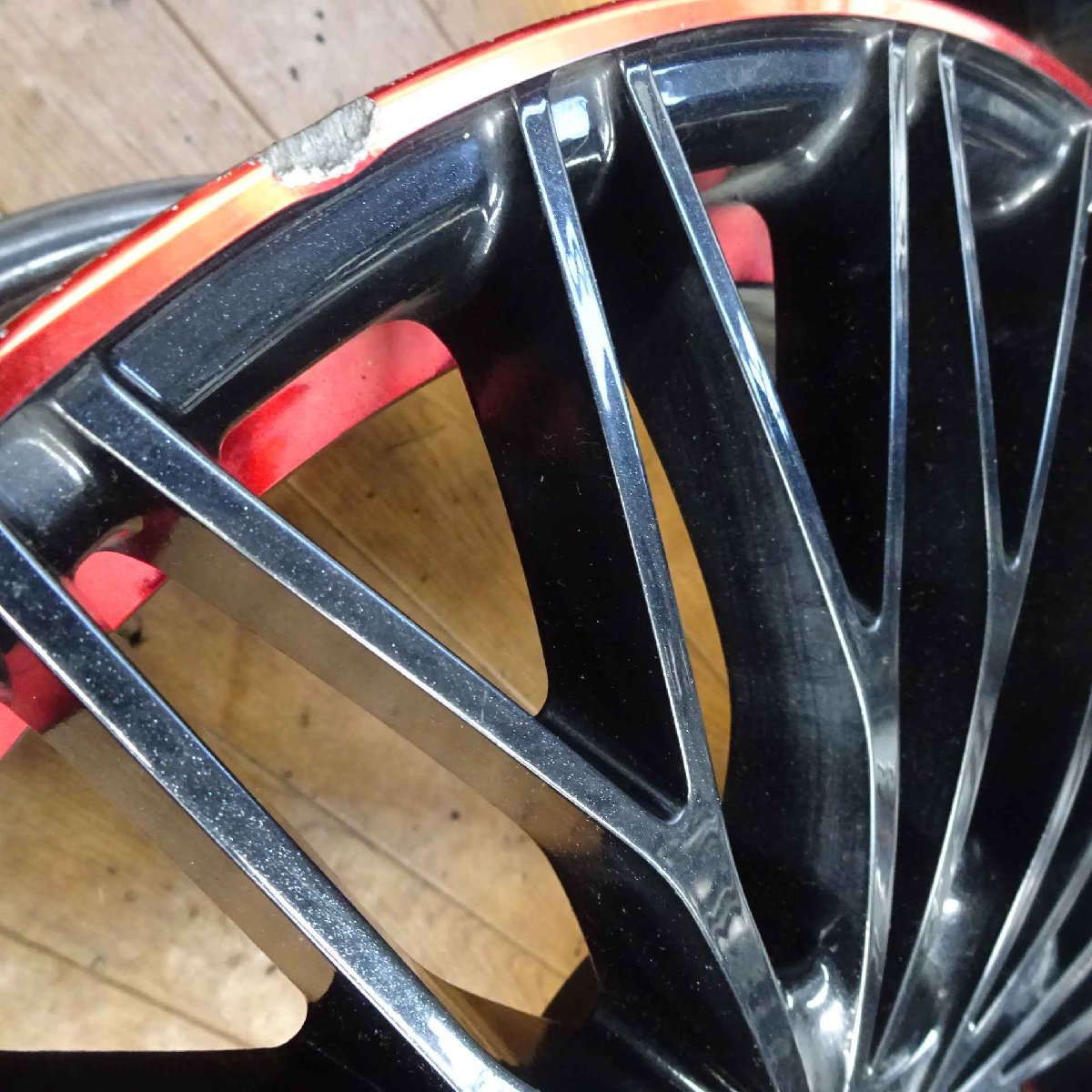 4本 会社宛 送料無料 18×7.5J レアマイスター ティニャネロ アルミ 5穴 PCD 114.3mm +48 ハブ径73mm ノア ヴォクシー ストリーム NO,E0107_画像5