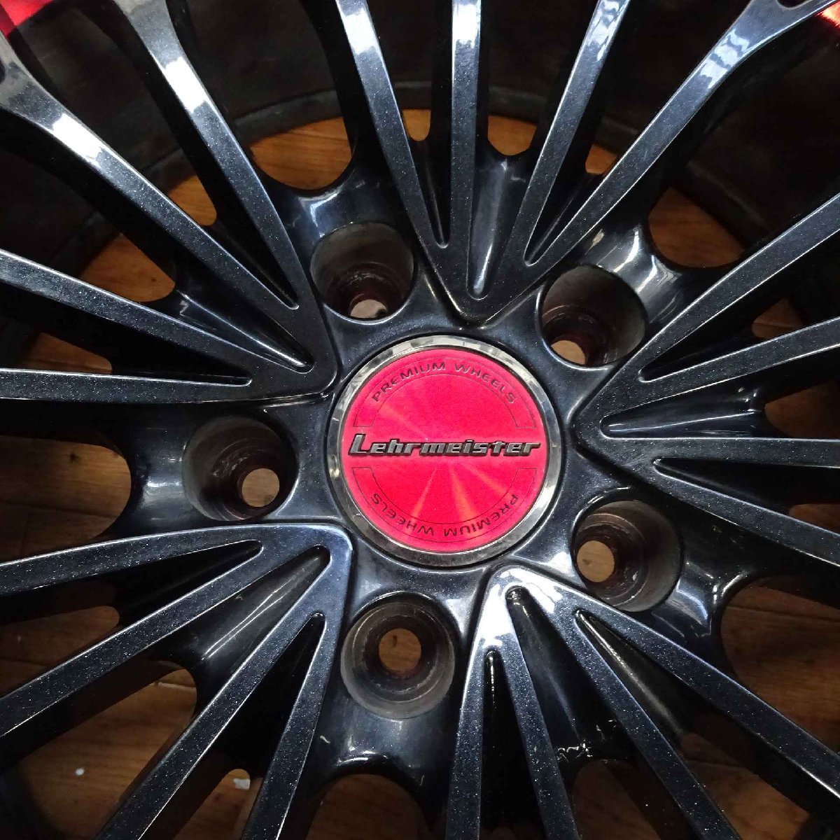 4本 会社宛 送料無料 18×7.5J レアマイスター ティニャネロ アルミ 5穴 PCD 114.3mm +48 ハブ径73mm ノア ヴォクシー ストリーム NO,E0107_画像3