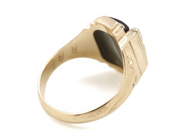 1961 год BALFOUR Vintage 10K Gold кольцо "college ring" 10 чистое золото синий камень кольцо 