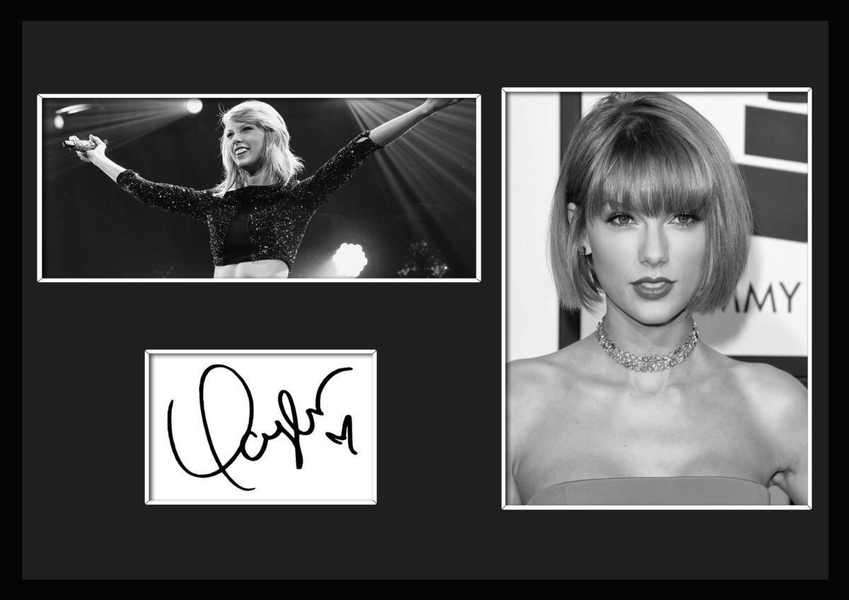 10種類!Taylor Swift/テイラー・スウィフト/サインプリント&証明書付きフレーム/BW/モノクロ/ディスプレイ (10-3W)_画像1