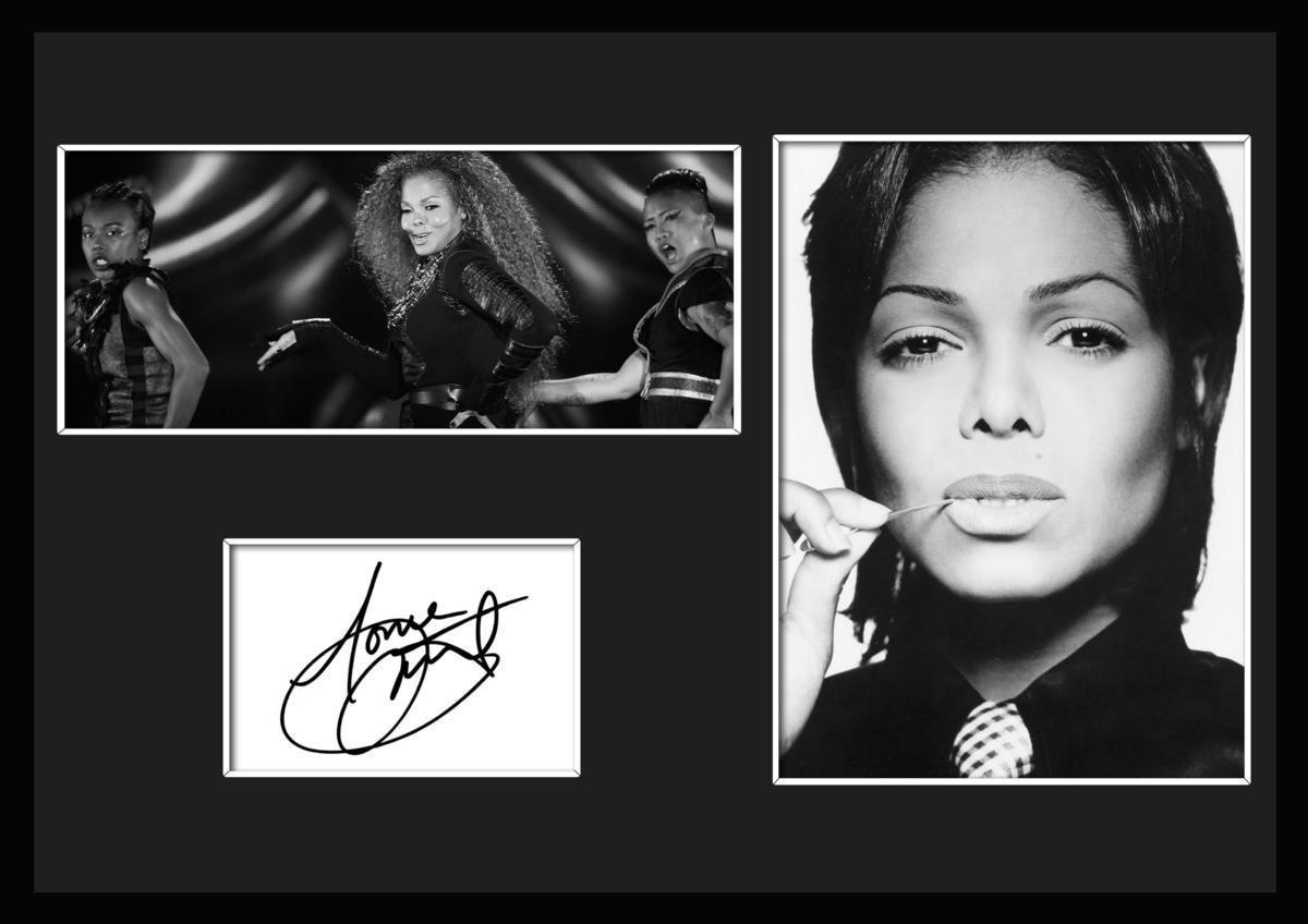 10種類!Janet Jackson/ジャネット・ジャクソン/サインプリント&証明書付きフレーム/BW/モノクロ/ディスプレイ (5-3W)_画像1