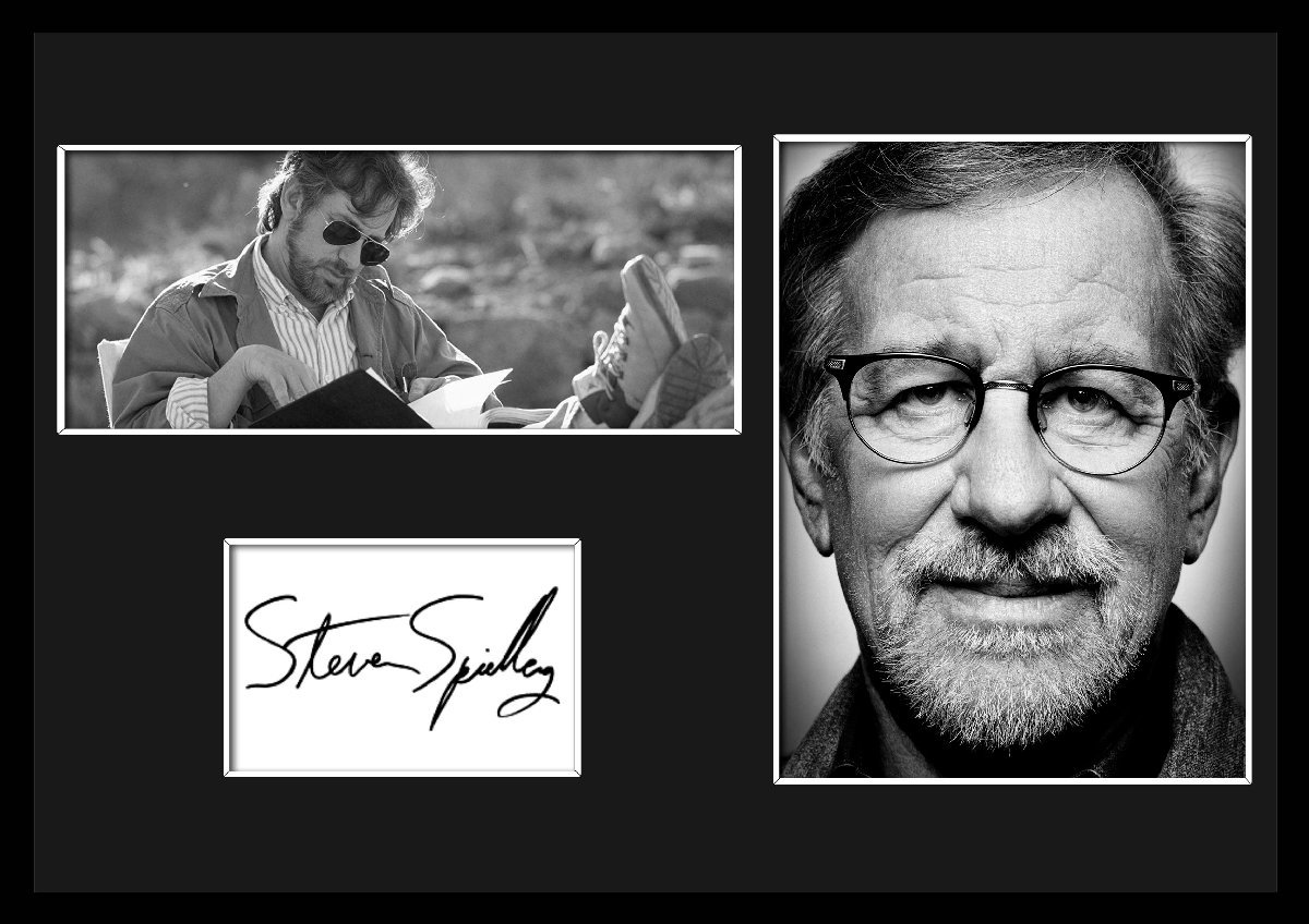 10種類!Steven Spielberg/スティーヴン・スピルバーグ/サインプリント&証明書付きフレーム/BW/モノクロ/ディスプレイ (3-3W)_画像1
