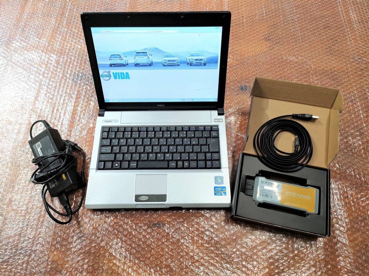  Volvo vehicle diagnosis machine Japanese edition VIDA2014D Note PC+VXDIAG VCX NANO set (DICE same function goods ) breakdown diagnosis parts catalog parts list service book 